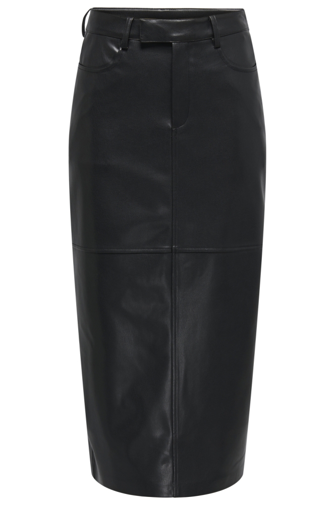 ONLVERONA FAUX LEATHER LONG SKIRT C 15350363 Black